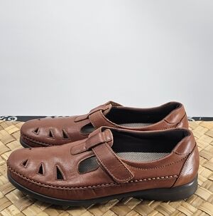 Brown SAS Roamer Leather Loafers Size 10